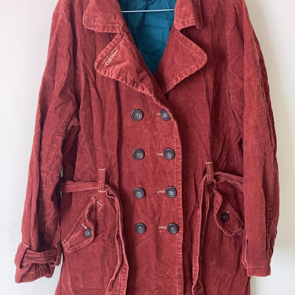 BODEN | Rust Corduroy Trench Coat - Picture 5 of 16